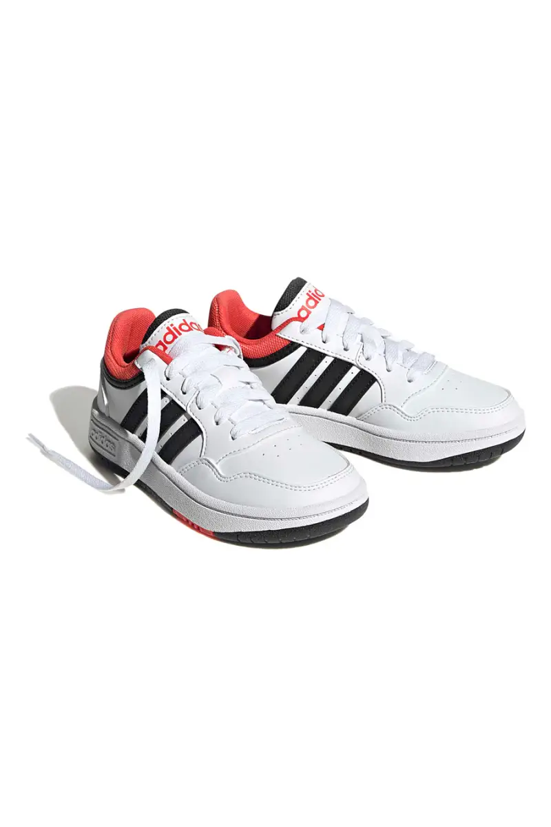 Sneakers bianche e nere basse Adidas Hoops 3 0 K [WHITE miniatura 2