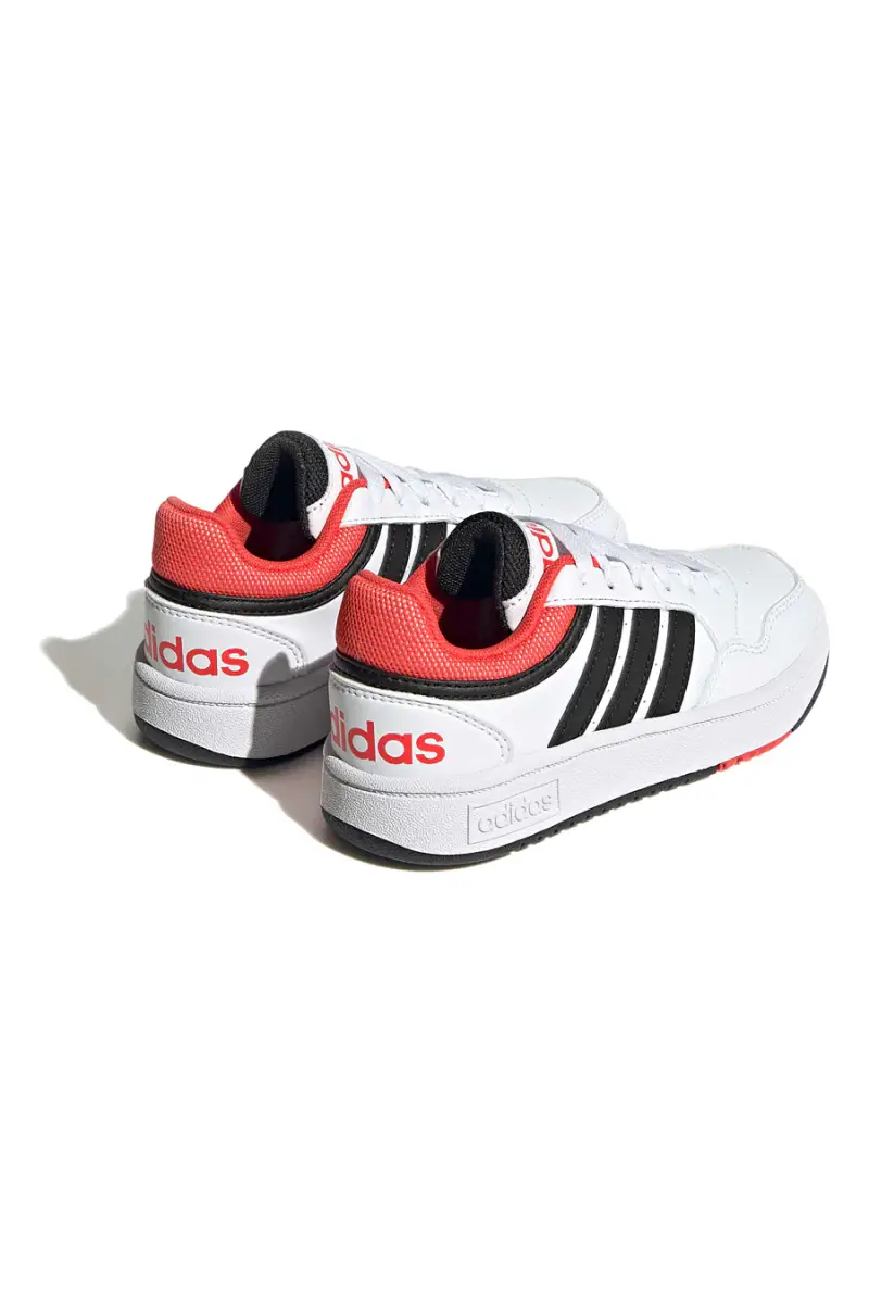 Sneakers bianche e nere basse Adidas Hoops 3 K [WHITE miniatura 3