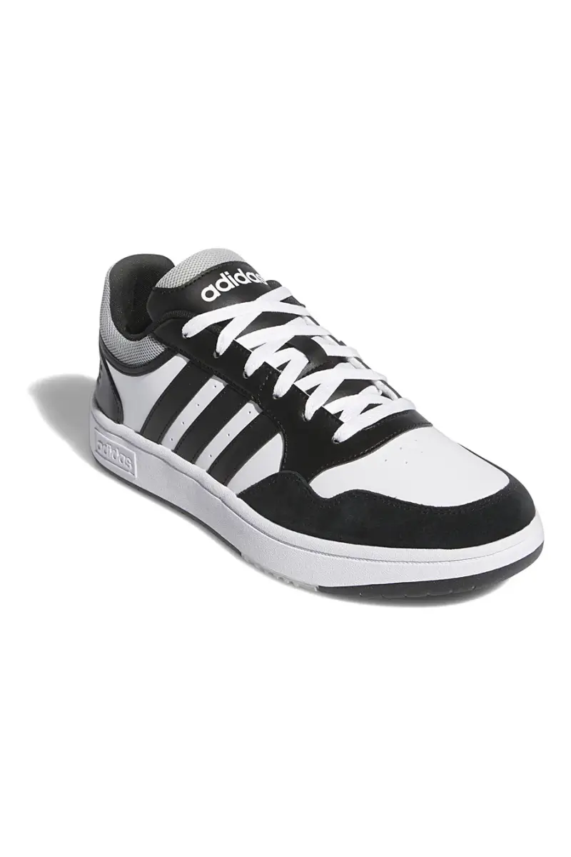 Sneakers bianche e nere con dettagli a contrasto Adidas Hoops 3 0 [BIANCO miniatura 2