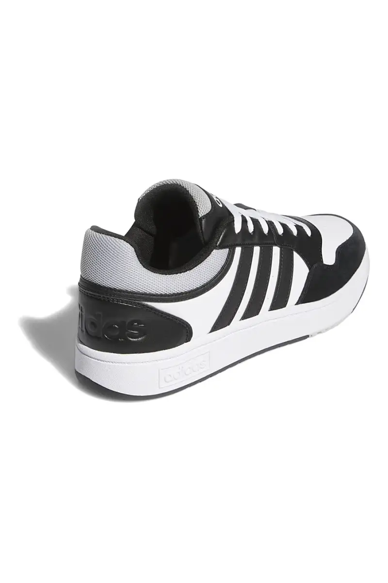 Sneakers bianche e nere con dettagli a contrasto Adidas Hoops 3 0 [BIANCO miniatura 3