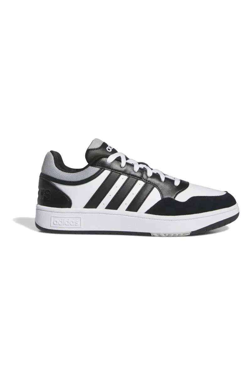 Sneakers bianche e nere con dettagli a contrasto Adidas Hoops 3 0 [BIANCO
