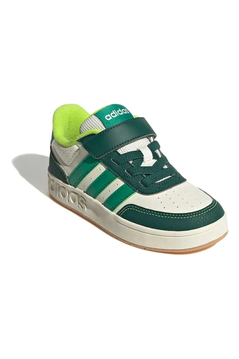 Sneakers bianche e verdi con chiusura a strappo Adidas Breakbase C [BIANCO] miniatura 2