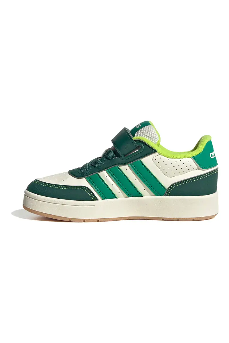 Sneakers bianche e verdi con chiusura a strappo Adidas Breakbase C [BIANCO] miniatura 3