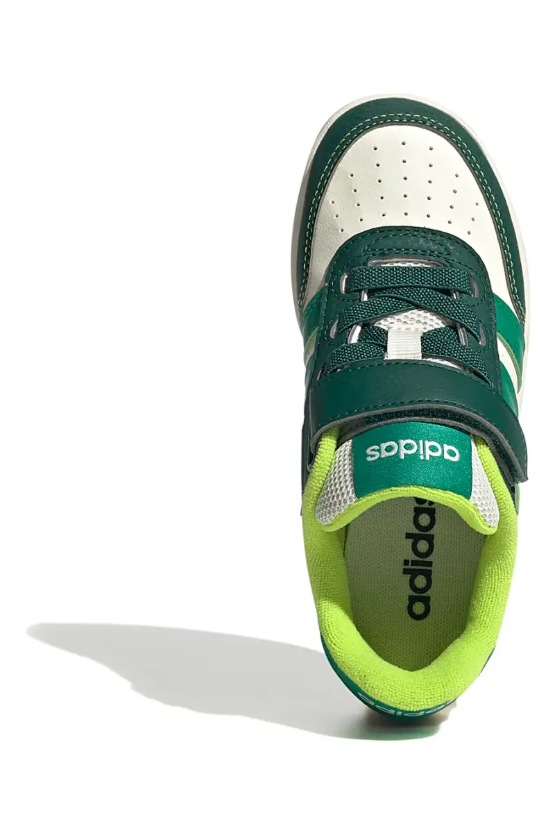 Sneakers bianche e verdi con chiusura a strappo Adidas Breakbase C [BIANCO] miniatura 5