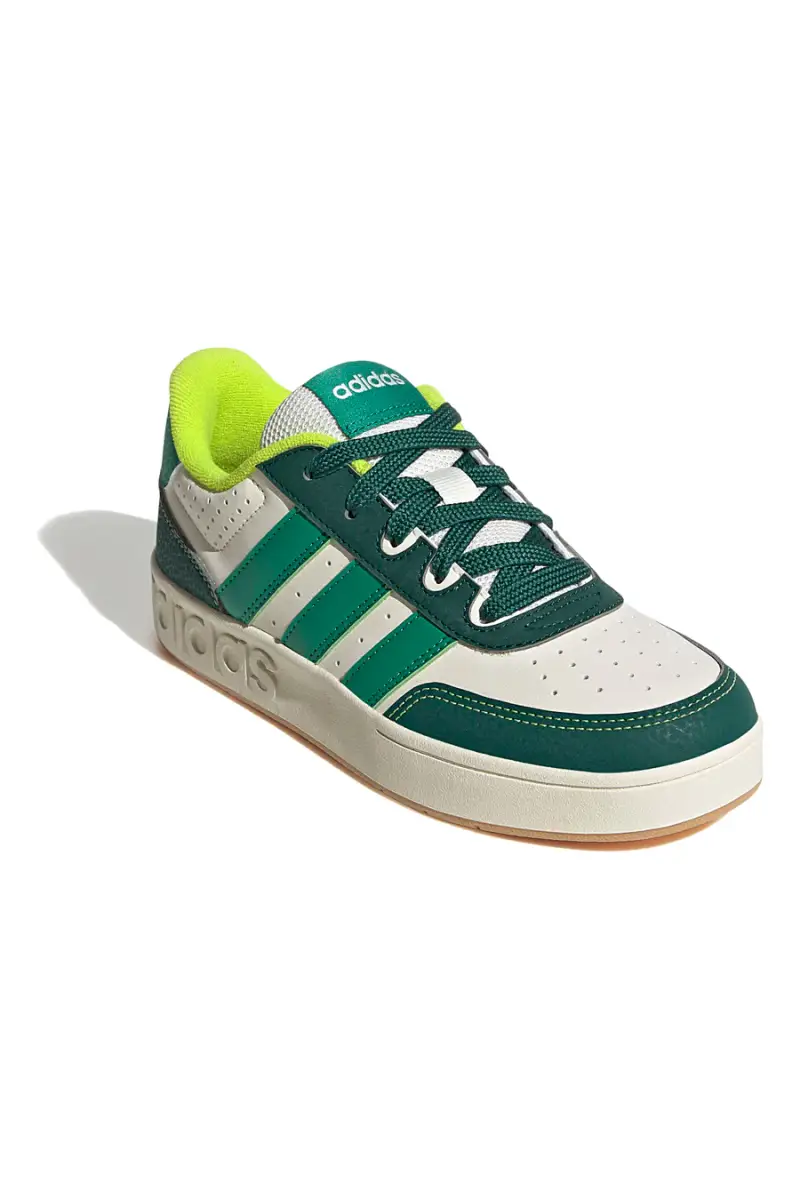 Sneakers bianche e verdi con logo in rilievo Adidas Breakbase J [BIANCO miniatura 2