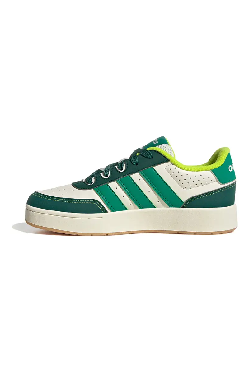 Sneakers bianche e verdi con logo in rilievo Adidas Breakbase J [BIANCO miniatura 3