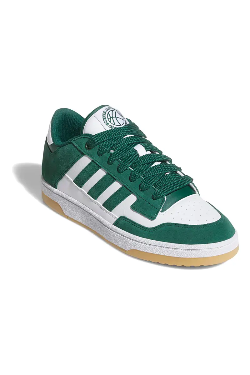 Sneakers bianche e verdi stile basket Adidas Rapid Court Low [BIANCO miniatura 2