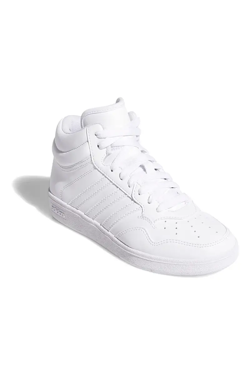 Sneakers bianche mid design pulito Adidas Hoops 4 0 Mid J [BIANCO] miniatura 2