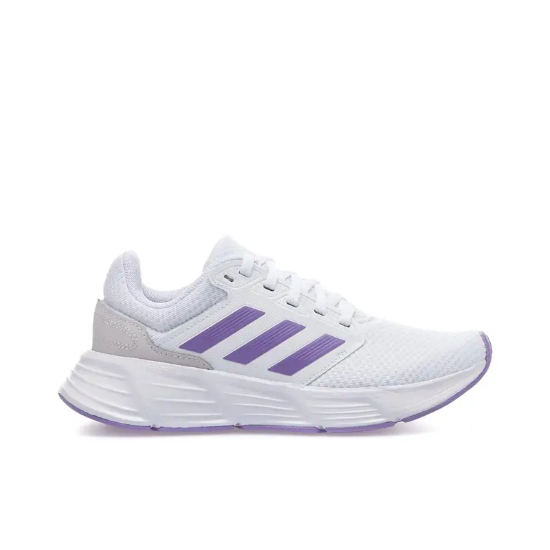 Sneakers bianche running da donna galaxy 6 con suola chunky e logo viola