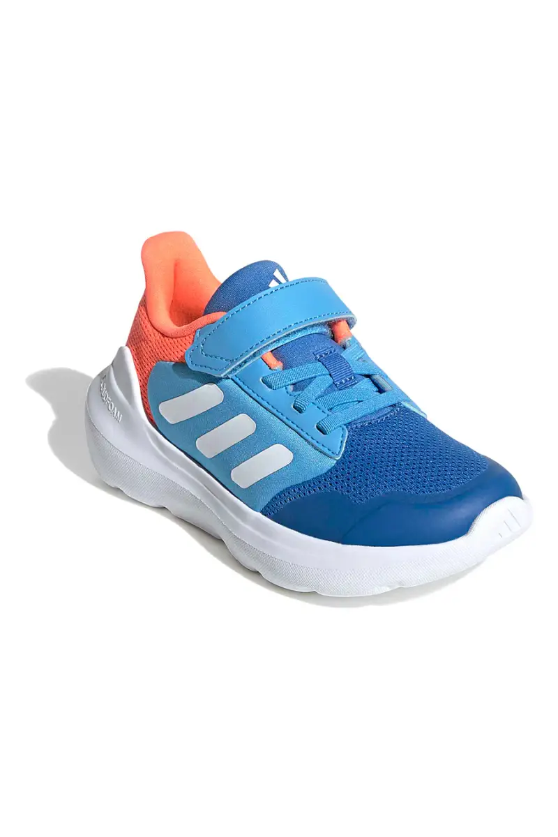Sneakers blu e arancioni traspiranti con strappo Adidas Tensaur Run 3 0 EL C [BLUE miniatura 2