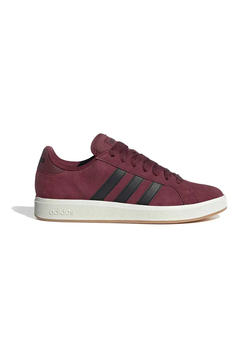 Sneakers bordeaux in pelle con strisce nere Adidas Grand Court Base 00s [BORDEAUX]