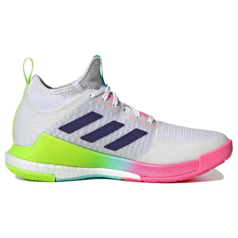 Adidas Sneakers da Donna Crazyflight Mid Bianco Viola Aqua miniatura 2