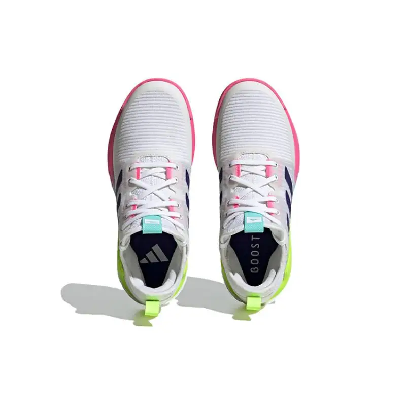 Adidas Sneakers da Donna Crazyflight Mid Bianco Viola Aqua miniatura 4