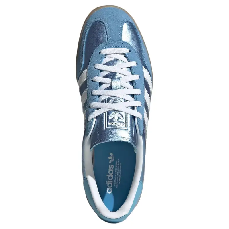 Sneakers da donna Gazelle Indoor Blu Metallizzato Gomma Bianco Nuvola JS1407 39⅓ miniatura 2