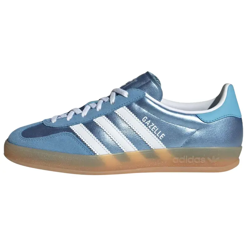 Sneakers da donna Gazelle Indoor Blu Metallizzato Gomma Bianco Nuvola JS1407 39⅓