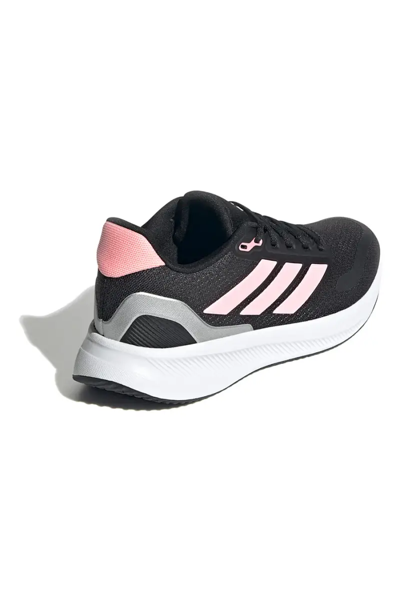 Sneakers da running nere con dettagli rosa in mesh Adidas Runfalcon 5 J [NERO] miniatura 3