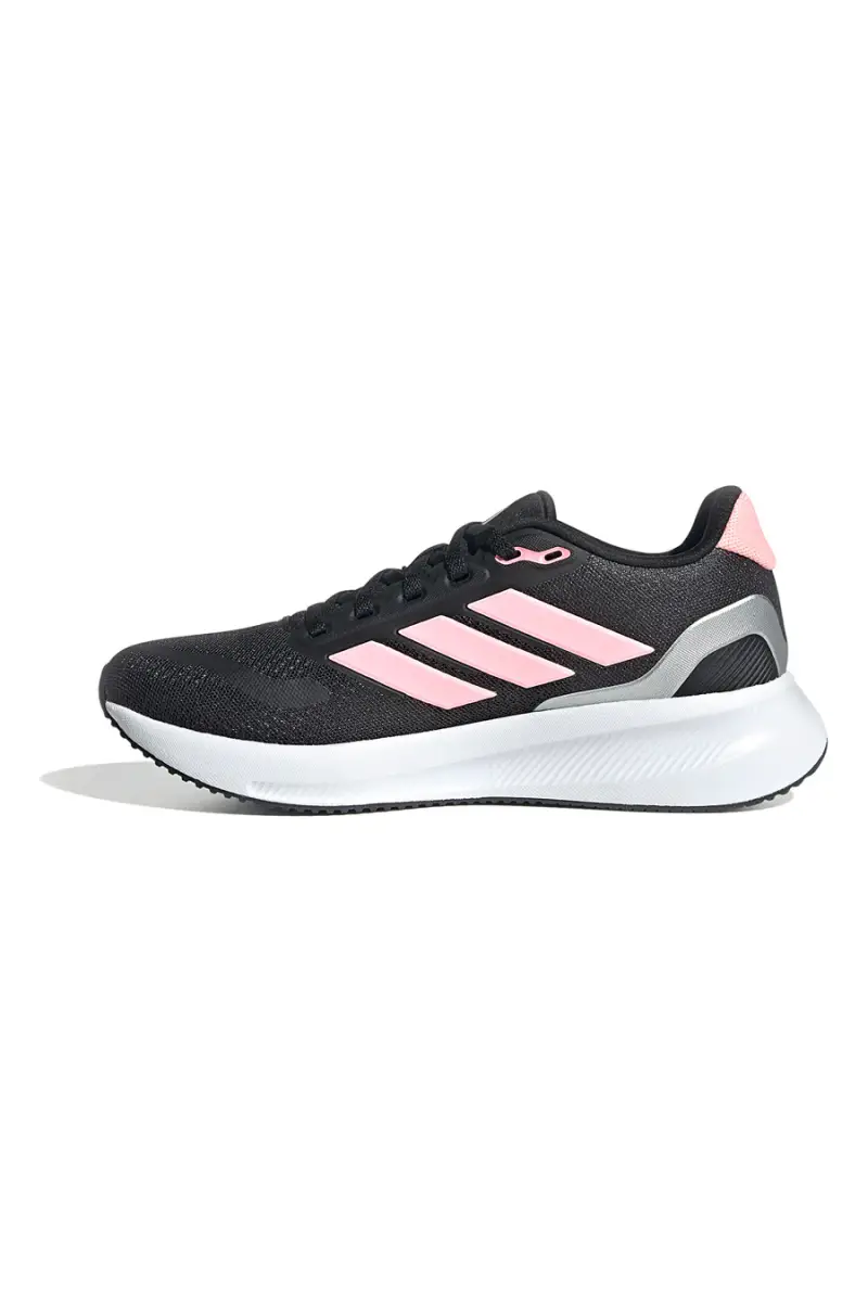 Sneakers da running nere con dettagli rosa in mesh Adidas Runfalcon 5 J [NERO] miniatura 4