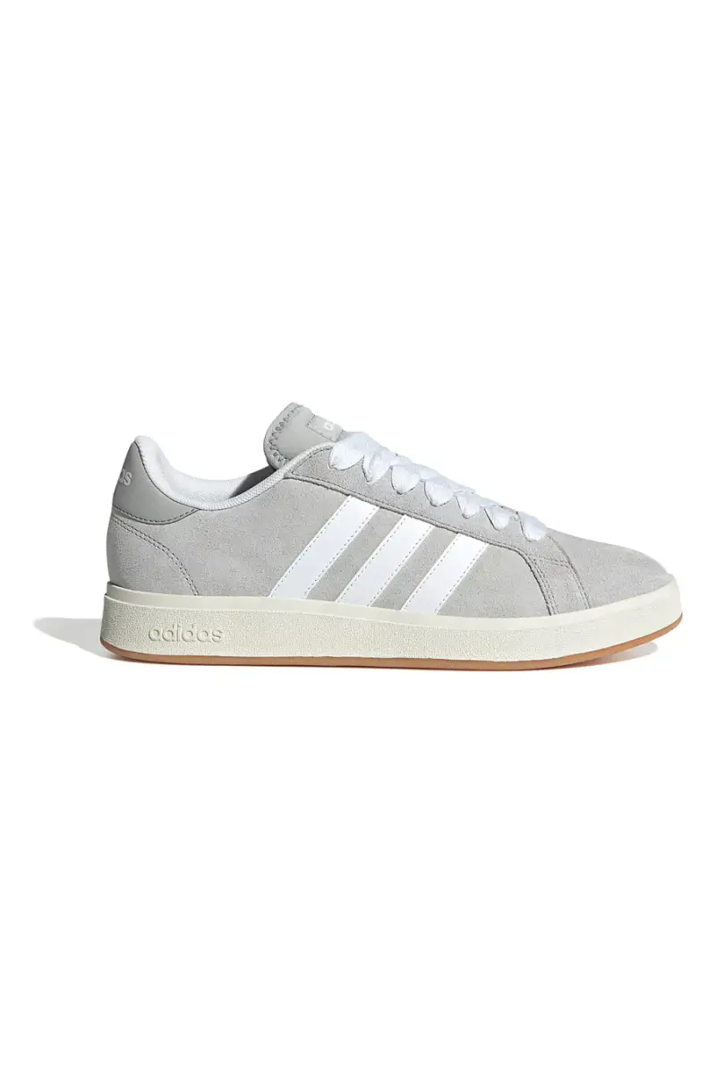 Sneakers grigie con dettagli bianchi stile retrò Adidas Grand Court Base 00s [GRIGIO]