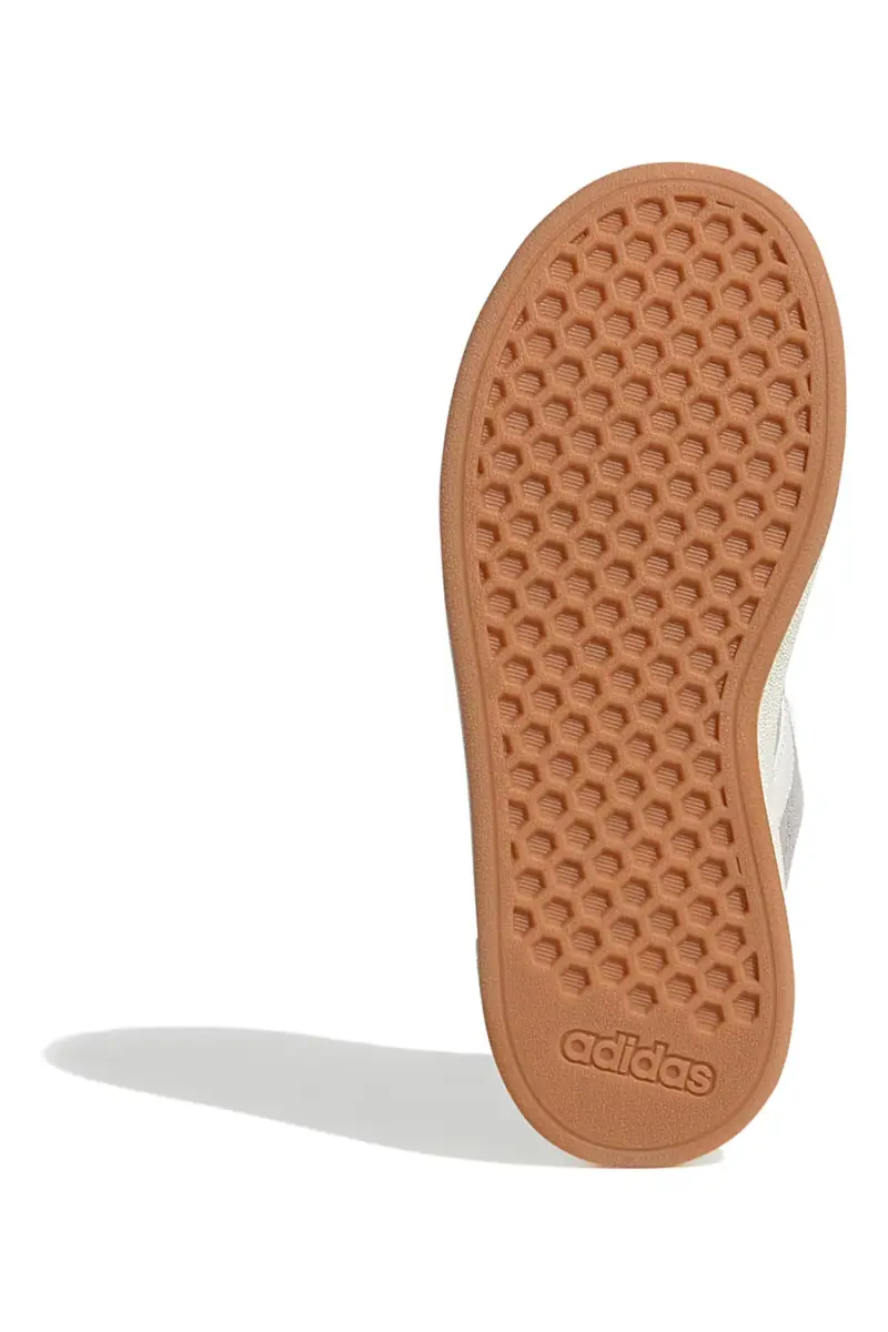 Sneakers grigie in suede con strisce bianche Adidas Grand Court 00s K [GRIGIO] miniatura 3