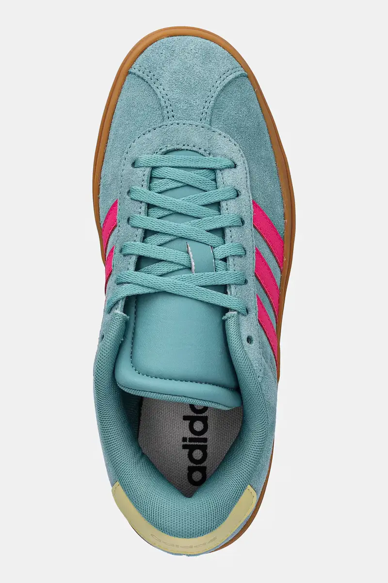 sneakers in camoscio per bambini VL COURT BOLD colore verde JQ4482 Turchese miniatura 4