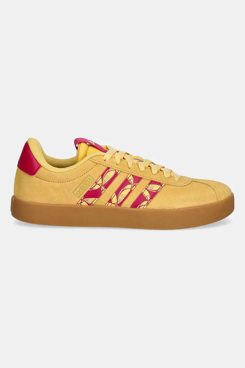 sneakers in camoscio VL Court 3.0 donna colore giallo JQ7402 miniatura 2