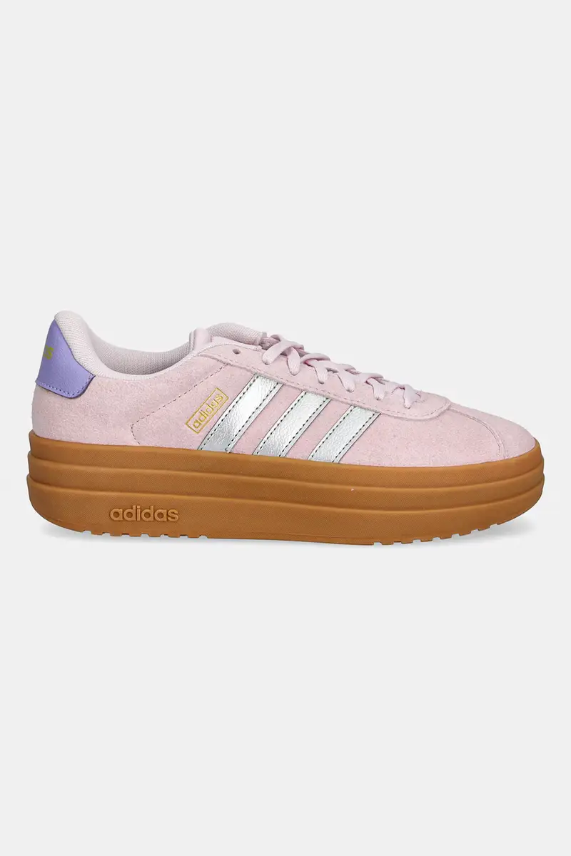 sneakers in camoscio VL COURT BOLD colore rosa JQ4556 miniatura 2