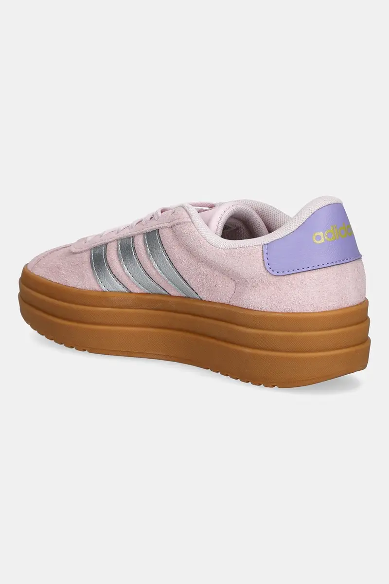 sneakers in camoscio VL COURT BOLD colore rosa JQ4556 miniatura 3