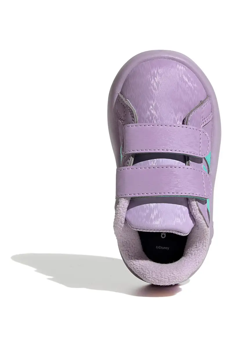 Sneakers lilla con strisce verdi e doppio strappo Adidas Grand Court Frozen Cf I [LILLA] miniatura 5