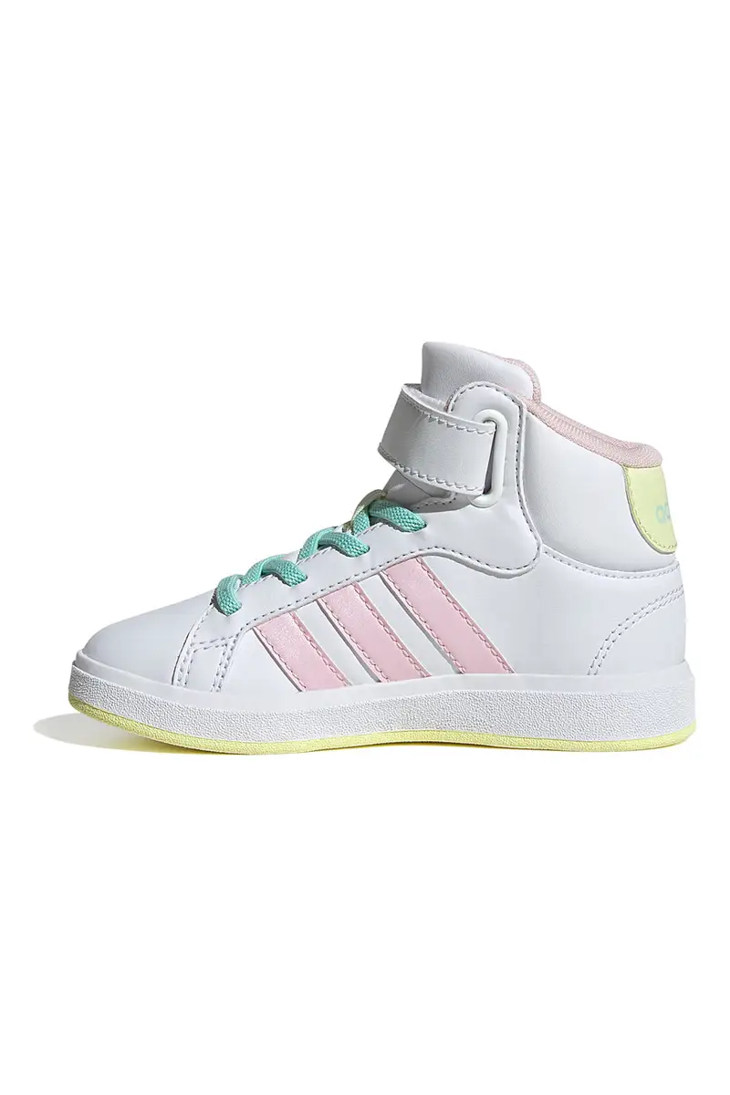 SNEAKERS MID-CUT BIANCHE CON DETTAGLI COLORATI ADIDAS GRAND COURT MID K [WHITE miniatura 2
