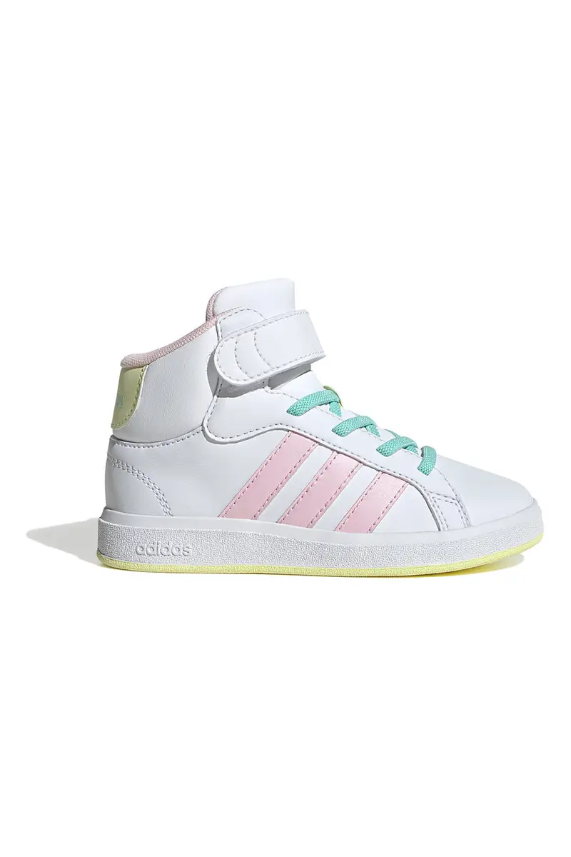 SNEAKERS MID-CUT BIANCHE CON DETTAGLI COLORATI ADIDAS GRAND COURT MID K [WHITE