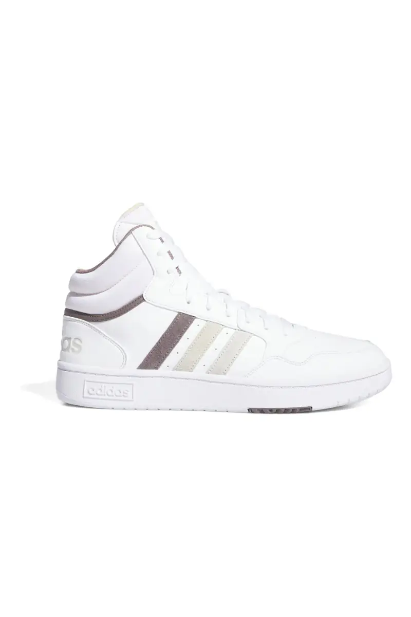 Sneakers mid-cut bianche con lacci Adidas HOOPS 3 0 MID [BIANCO]