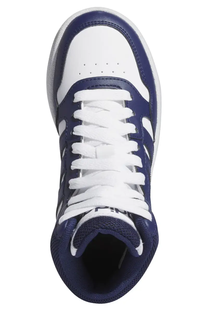 Sneakers Mid-Cut Bianche e Blu Adidas Hoops 3 Mid K [BIANCO miniatura 4