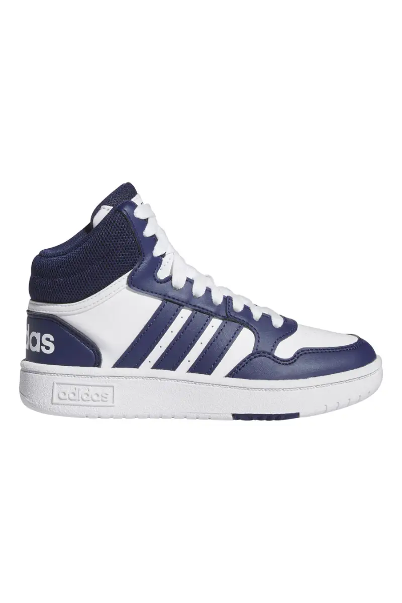 Sneakers Mid-Cut Bianche e Blu Adidas Hoops 3 Mid K [BIANCO