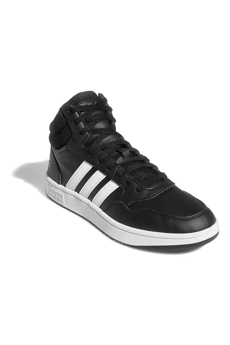 Sneakers Mid-Cut nere con bande bianche ADIDAS Hoops 3 0 Mid [NERO miniatura 2