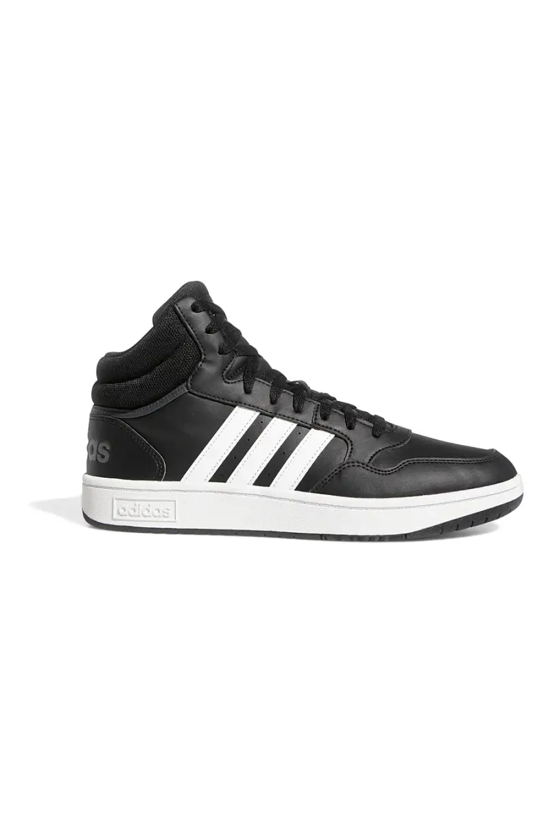 Sneakers Mid-Cut nere con bande bianche ADIDAS Hoops 3 0 Mid [NERO