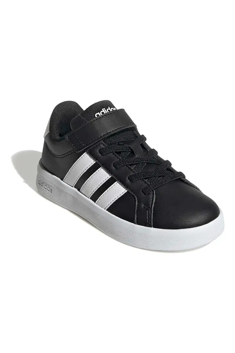 Sneakers nere con dettagli bianchi e chiusura a strappo Adidas Grand Court 3 0 El C [NERO miniatura 3