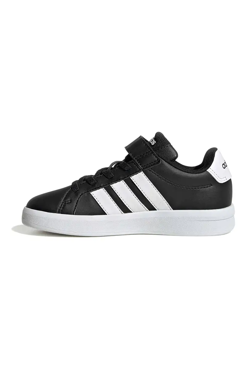 Sneakers nere con dettagli bianchi e chiusura a strappo Adidas Grand Court 3 0 El C [NERO miniatura 4