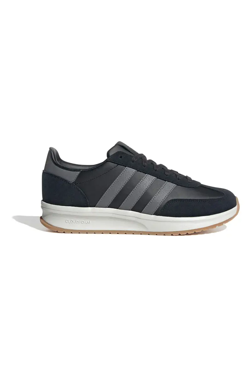 Sneakers nere con strisce grigie e suola ammortizzata Adidas Run 70s 2 [NERO]