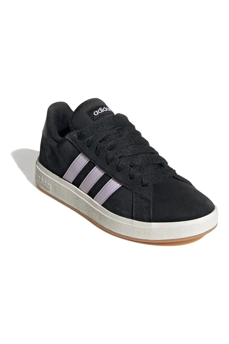 Sneakers nere con strisce lilla in suede Adidas Grand Court Base 00s [NERO] miniatura 2