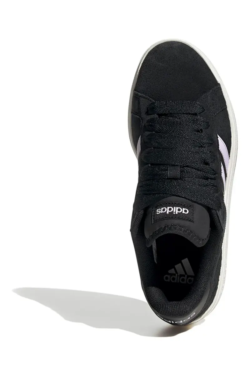 Sneakers nere con strisce lilla in suede Adidas Grand Court Base 00s [NERO] miniatura 3