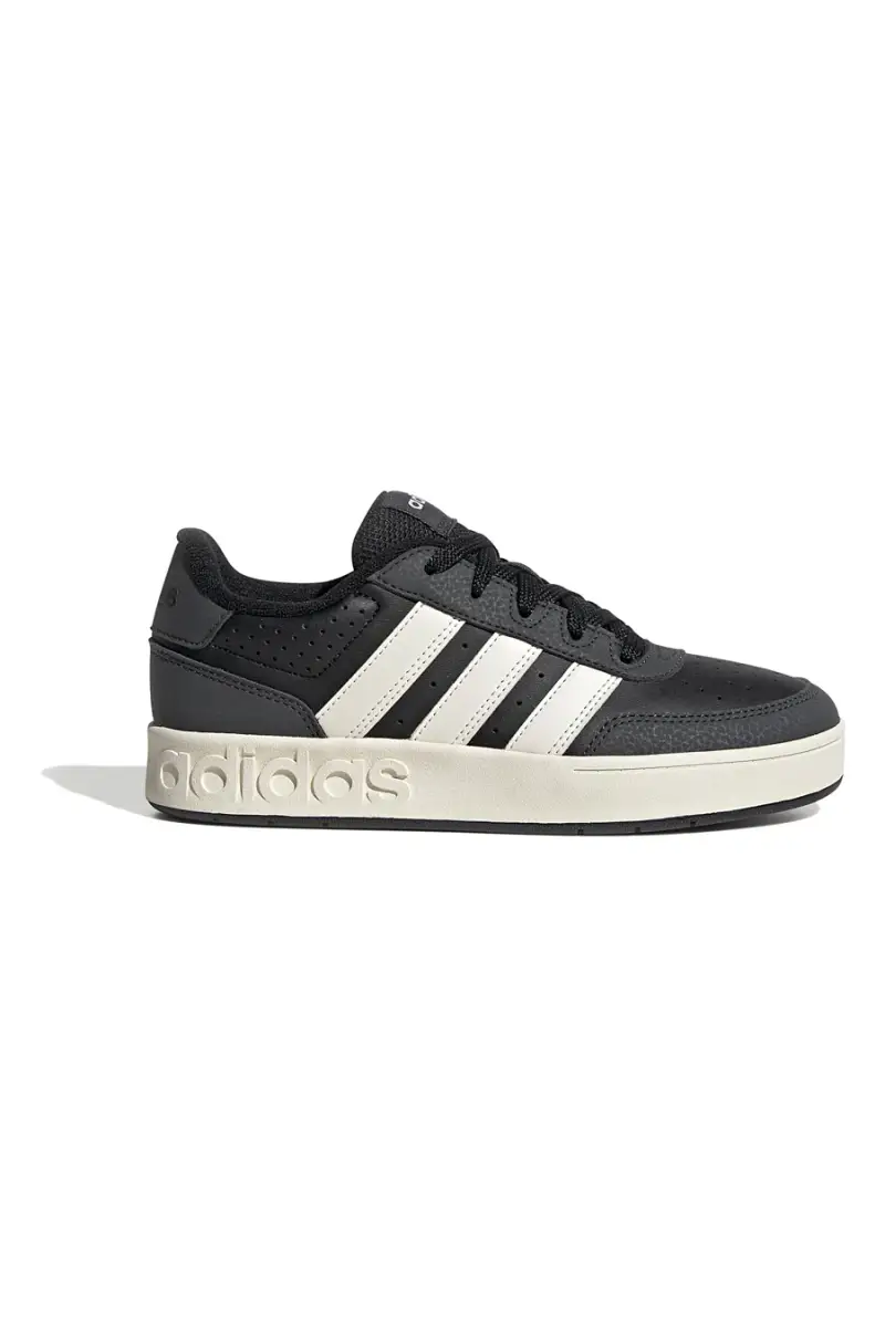 Sneakers nere con suola bianca e strisce Adidas Breakbase J [NERO]