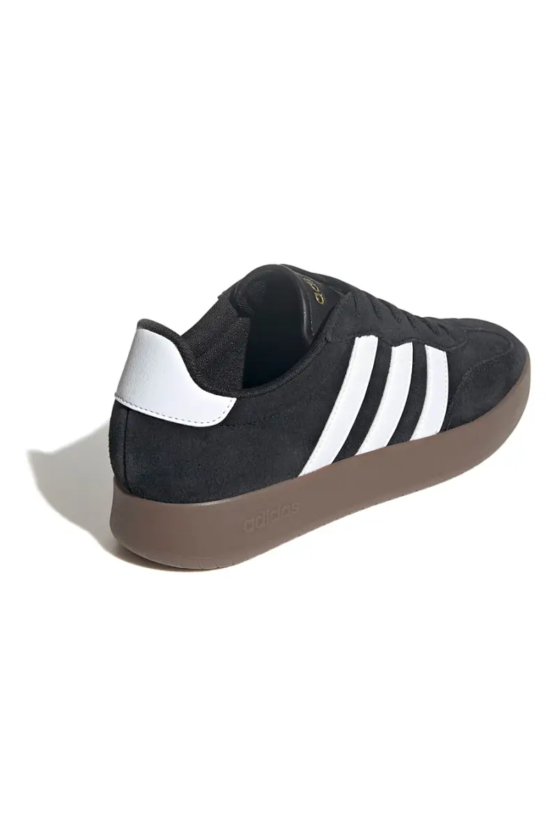 Sneakers nere con suola marrone e 3 strisce bianche Adidas Barreda [NERO miniatura 3