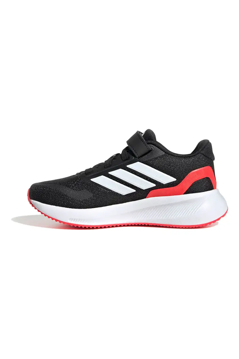 Sneakers nere con suola rossa e chiusura a strappo Adidas Runfalcon 5 EL C [NERO] miniatura 4