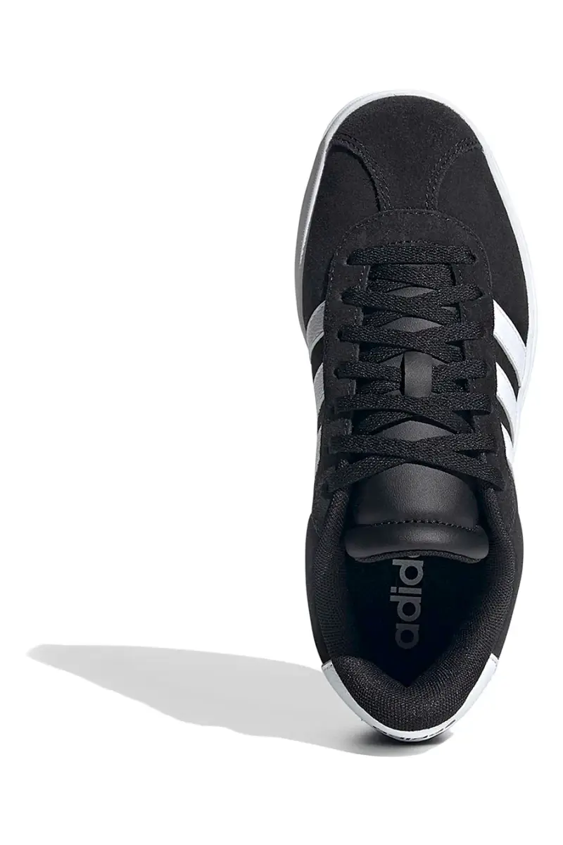 Sneakers nere in suede platform con strisce bianche Adidas VL Court Bold J [NERO miniatura 3