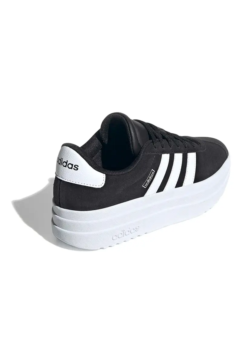 Sneakers nere in suede platform con strisce bianche Adidas VL Court Bold J [NERO miniatura 4