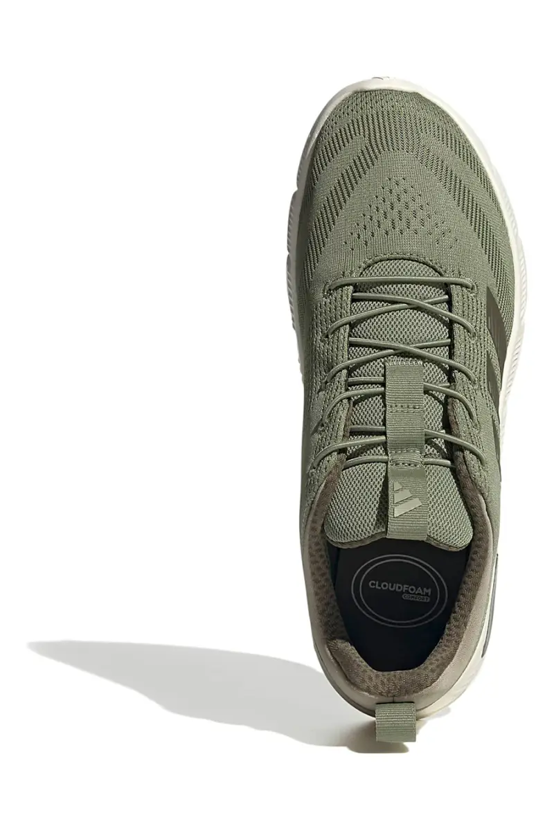 Sneakers nere leggere mesh con lacci elasticizzati Adidas Cloudfoam Flex [VERDE] miniatura 5