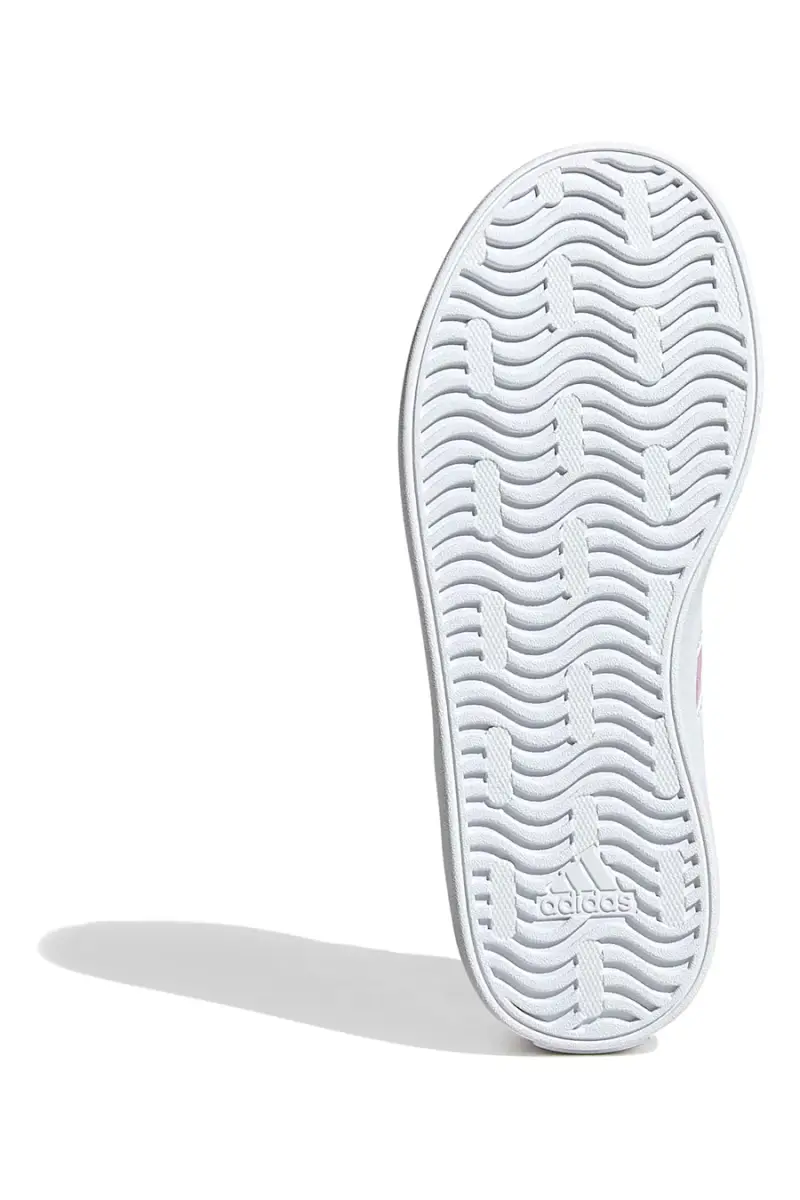 Sneakers rosa in suede con strisce bianche Adidas VL Court 3 0 K [ND] miniatura 5