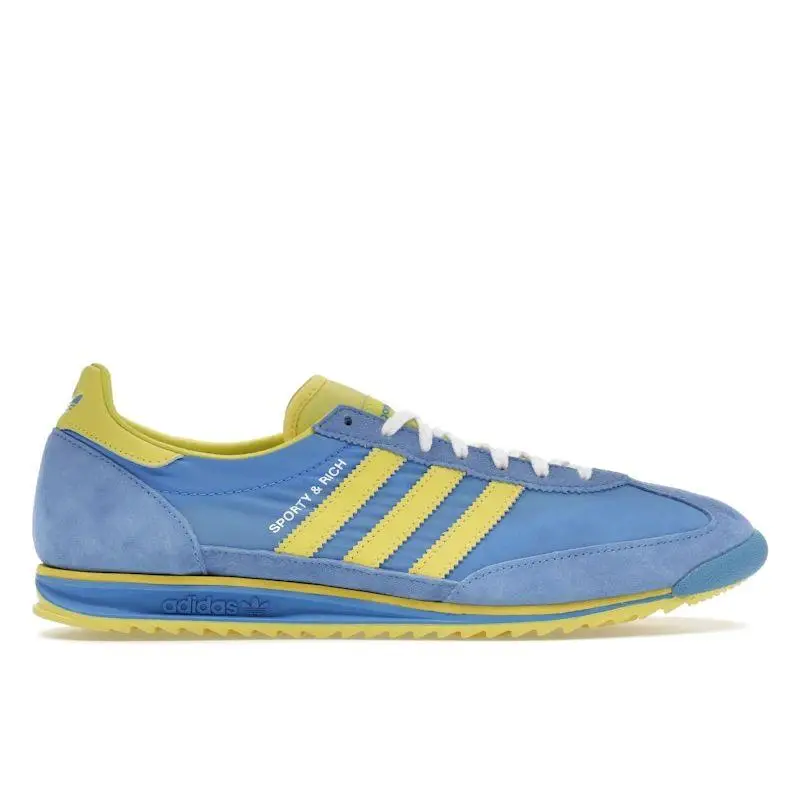 Sneakers Sporty & Rich x adidas SL72 OG Blu Reale da Donna Giallo Chiaro Bianco Nuvola JH6701 43⅓