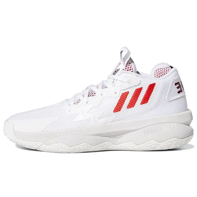 Sneakers Unisex Adidas Dame 8 Dame Time Bianco Rosso-Vivido Nero-Core GY0384 43⅓