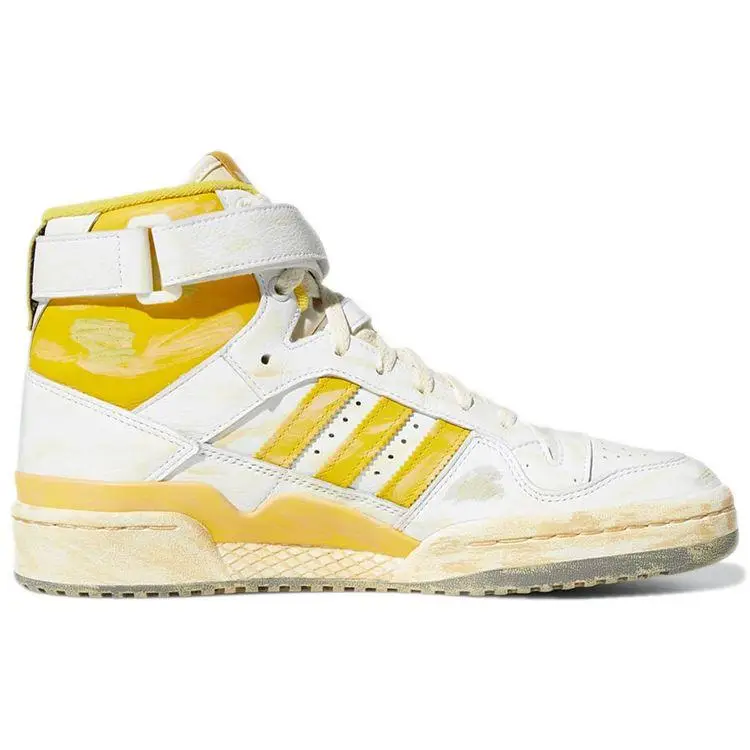 Sneakers Unisex Adidas Forum 84 High Giallo Usurato Bianco Calzature-Bianco Giallo-Nebbia GZ6468 37⅓ miniatura 3